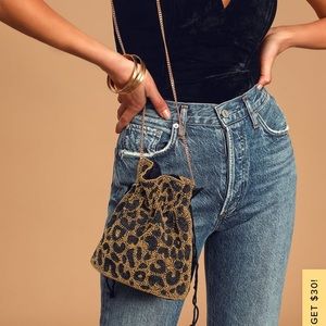 Lulus beaded drawstring bag